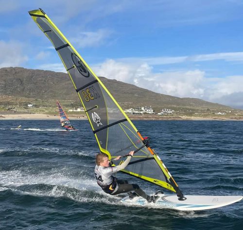 Rory windsurfing
